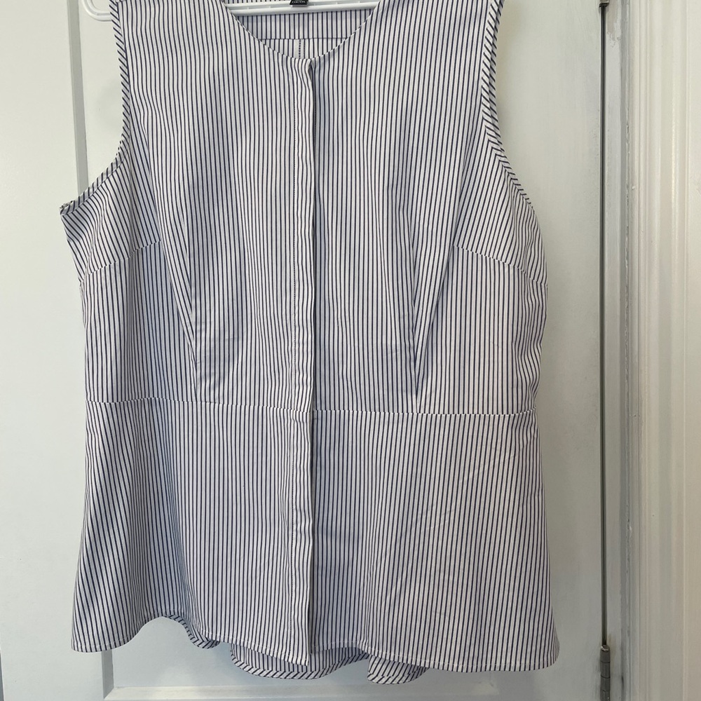 Le Chateau Blue and White Striped Blouse